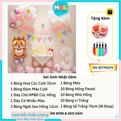 Set Trang Trí Sinh Nhật Tuổi Mèo Cho Bé SET MÈO 16