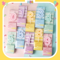 Nến số sinh nhật màu Pastel