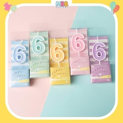 Nến số sinh nhật màu Pastel