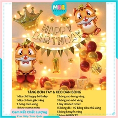 et Trang Trí Sinh Nhật Tuổi Mèo Cho Bé SET 01