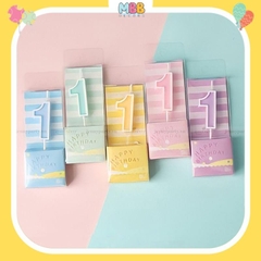 Nến số sinh nhật màu Pastel