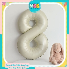 [TPHCM-TẶNG ỐNG THỔI] Bóng Số Sinh Nhật Màu Trắng Kem Tông Hàn Quốc Cao 70cm Chụp Ảnh Sinh Nhật Sang Đẹp
