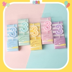 Nến số sinh nhật màu Pastel
