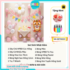 Set Trang Trí Sinh Nhật Tuổi Mèo Cho Bé SET MÈO 11