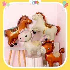 Bóng ngựa Pony trang trí tiệc, sinh nhật, Bóng nhôm hình con ngựa xinh cho bé trai và bé gái