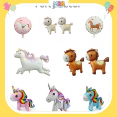 Bóng ngựa Pony trang trí tiệc, sinh nhật, Bóng nhôm hình con ngựa xinh cho bé trai và bé gái