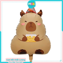 Bóng bay lá nhôm Baby Three, Kapybara, Labubu trang trí sinh nhật