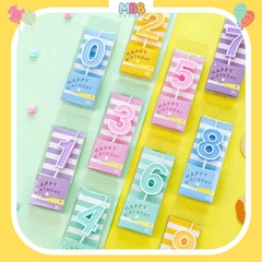 Nến số sinh nhật màu Pastel