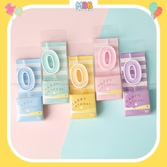 Nến số sinh nhật màu Pastel