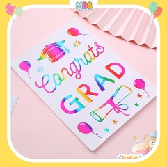 Tổng Hợp Phụ Kiện Lễ Tốt Nghiệp 2 Sticker Nhiều Màu