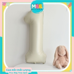 [TPHCM-TẶNG ỐNG THỔI] Bóng Số Sinh Nhật Màu Trắng Kem Tông Hàn Quốc Cao 70cm Chụp Ảnh Sinh Nhật Sang Đẹp