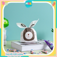 Set 5 Cái Túi Chia Quà, Bánh Kẹo Sinh Nhật Cho Các Bé, Túi Đựng Bánh Kích Thước  14x23cm Gấu Nâu