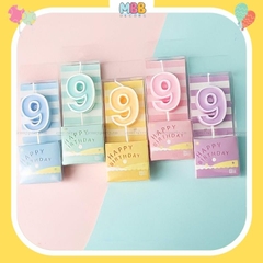 Nến số sinh nhật màu Pastel