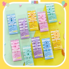 Nến số sinh nhật màu Pastel