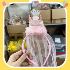Bờm Mũ Chóp Sinh Nhật Bờm Tóc Sinh Nhật Vương Miện Siêu Dễ Thương Phong Cách Hàn Quốc