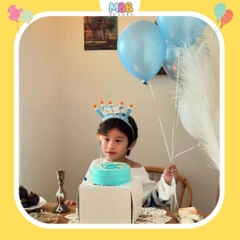 Cài Tóc Sinh Nhật, Bờm Sinh Nhật Happy Birthday Gắn Nến