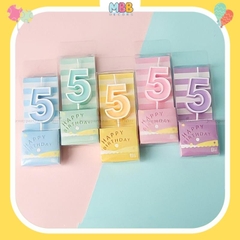 Nến số sinh nhật màu Pastel