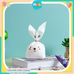 Set 5 Cái Túi Chia Quà, Bánh Kẹo Sinh Nhật Cho Các Bé, Túi Đựng Bánh Kích Thước  14x23cm Thỏ Cười