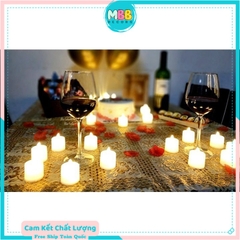 Nến điện tử LED mini có nhấp nháy màu vàng dùng pin cúc AG3 trang trí sinh nhật