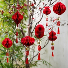5 Lồng Đèn Giấy Treo Tết Phụ Kiện Trang Trí Tết 2026 Nhiều Chủ Đề Lân Sư Rồng, Tết Cổ Truyền, Làm Background Chụp Ảnh