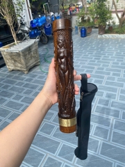 Mini rút âm nỏ gỗ chạm khắc cô gái