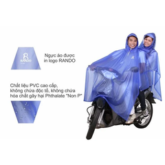 Áo Mưa 2 Đầu Rando Bằng Nhưa PVC Trong Mờ