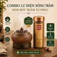 Combo Bột Trầm Tụ Phúc + Lư Điện An Toàn  – Combo Tiện Dụng cho Văn Phòng, Không gian kín