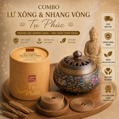 Nhang Vòng Trầm Hương Cao Cấp Tụ Phúc 4H Kèm Lư Gốm – Bộ Đốt Trầm Sẵn Dùng Thơm Đậm Lưu Hương Lâu