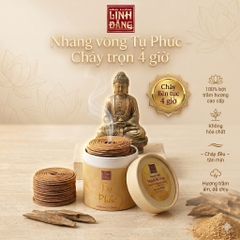 Nhang Vòng Trầm Hương Cao Cấp Tụ Phúc Cháy 4 Giờ -Trầm Ủ Lâu Năm, Ít Khói, Thơm Sâu, Yoga Thiền Định