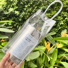 Túi đựng ly bình giữ nhiệt trong suốt có cúc bấm, quai xách chắc chắn