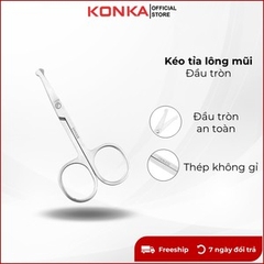 Kéo tỉa lông mũi đầu tròn an toàn, kéo tỉa lông mày bằng thép không gỉ cao cấp K082, thiết kế nhỏ gọn, nhẹ, an toàn