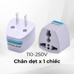 Phích cắm chuyển đổi 3 chân sang 2 chân, ổ cắm chuyển đổi 3 chấu nguồn 220V phù hợp mọi loại đầu cắm.