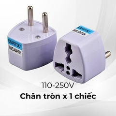 Phích cắm chuyển đổi 3 chân sang 2 chân, ổ cắm chuyển đổi 3 chấu nguồn 220V phù hợp mọi loại đầu cắm.