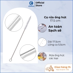 Cọ rửa ống hút bằng thép, dụng cụ cọ ống hút 8mm, dài 17.5cm