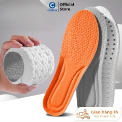 Lót Giày Thể Thao PU Siêu Mềm, Miếng Lót Giày Cao Su Đàn Hồi Êm Chân, Chống Sốc, Thoáng Khí, Khử Mùi Hôi