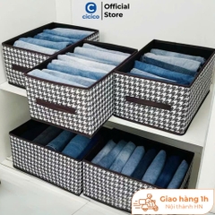 Hộp Đựng Quần Áo HD02, Hộp Vải Đựng Đồ Đa Năng Gấp Gọn, Giúp Sắp Xếp Quần Áo, Chăn Màn Gọn Gàng