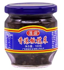 Cải Ô Liu Hồng Kông, Trọng lượng: 180g/lọ, Quy cách: 48 lọ/ thùng