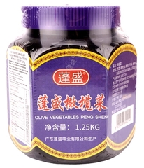 Cải Ô Liu Hồng Kông, Trọng lượng: 900g/lọ, Quy cách: 6 lọ/ thùng