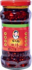 Dầu ớt đậu phộng hiệu Laoganma, Trọng lượng 275gr/lọ, Quy cách: 24 lọ/thùng