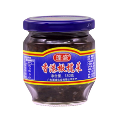 Cải Ô Liu Hồng Kông, Trọng lượng: 180g/lọ, Quy cách: 48 lọ/ thùng