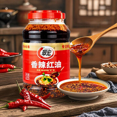 Dầu Đỏ Hương Cay, Trọng lượng: 2.5kg/ lọ, Quy cách:4 lọ/thùng