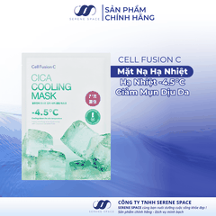 Mặt Nạ Rau Má Hạ Nhiệt -4.5 Độ Giảm Mụn & Làm Dịu Da Ửng Đỏ Cháy Nắng Cell Fusion C Cica Cooling Mask Serene Space Sản Phẩm Chính Hãng