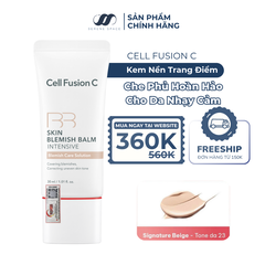 Kem Nền Che Khuyết Điểm Phục Hồi Da Nhạy Cảm & Tổn Thương Cell Fusion C Skin Blemish Balm Intensive Serene Space Sản Phẩm Chính Hãng