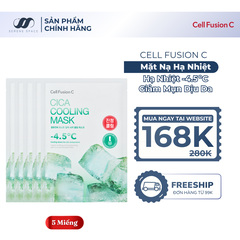 Mặt Nạ Rau Má Hạ Nhiệt -4.5 Độ Giảm Mụn & Làm Dịu Da Ửng Đỏ Cháy Nắng Cell Fusion C Cica Cooling Mask Serene Space Sản Phẩm Chính Hãng