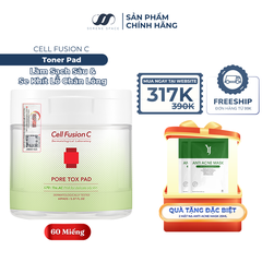 Toner Pad Làm Sạch Sâu & Thu Nhỏ Lỗ Chân Lông Chứa PHA Cell Fusion C Pore Tox Pad Serene Space Sản Phẩm Chính Hãng