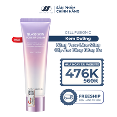 Kem Nâng Tone Làm Trắng Sáng Cấp Ẩm Căng Bóng Da Cell Fusion C Glass Skin Tone Up Cream Serene Space Sản Phẩm Chính Hãng