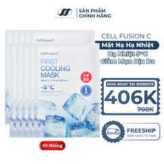 [10 MIẾNG] Mặt Nạ Hạ Nhiệt - 5 Độ & Làm Dịu Da Ửng Đỏ Cháy Nắng Cell Fusion C First Cooling Mask Serene Space Sản Phẩm Chính Hãng