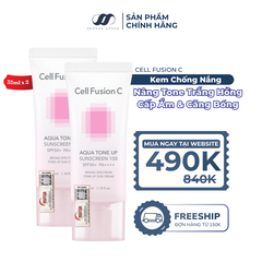 Kem Chống Nắng Nâng Tone Cấp Ẩm Căng Bóng Cho Mọi Loại Da Cell Fusion C Aqua Tone Up 100 Sunscreen SPF 50+ PA++++ Serene Space Sản Phẩm Chính Hãng