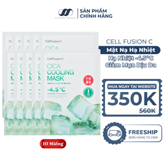 [10 MIẾNG] Mặt Nạ Rau Má Hạ Nhiệt -4.5 Độ Giảm Mụn & Làm Dịu Da Ửng Đỏ Cháy Nắng Cell Fusion C Cica Cooling Mask Serene Space Sản Phẩm Chính Hãng