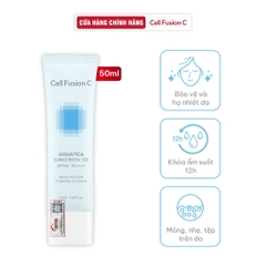Kem Chống Nắng Cấp Ẩm & Làm Dịu Da Khô Cell Fusion C Aquatica Sunscreen 100 SPF50+ PA++++ Serene Space Sản Phẩm Chính Hãng